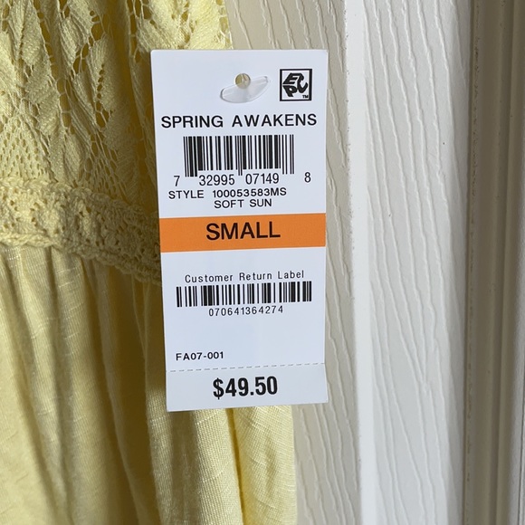 Style & Co Yellow Babydoll top - Picture 3 of 4